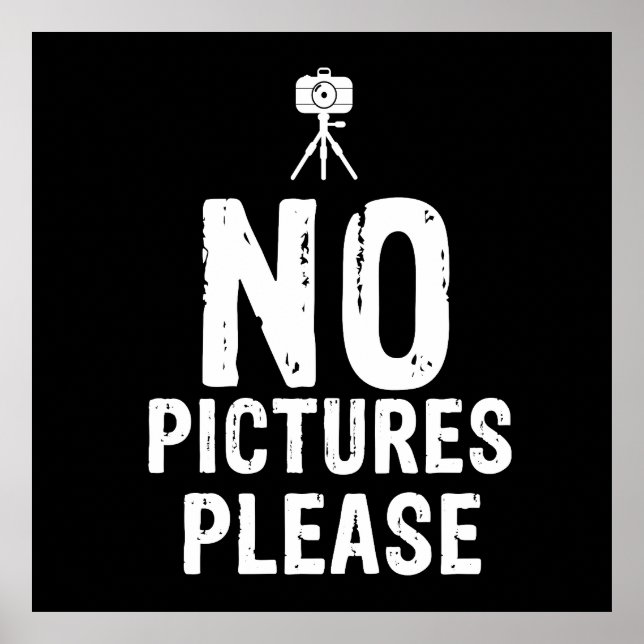 No pictures please poster (Front)