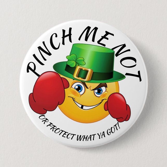 No Pinching St. Patrick's Day Button (Front)