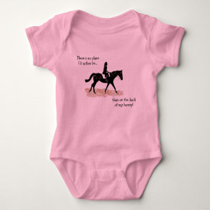 No Place I'd Rather Be - Equestrian Horse Baby Bodysuit