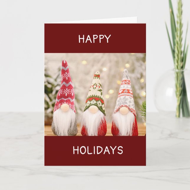 NO PLACE LIKE "GNOME" FOR THE HOLIDAYS HOLIDAY CAR (Front)