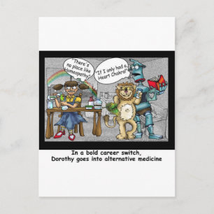 No Place Like Homaeopathy Funny Cartoon Gifts & Te Postcard