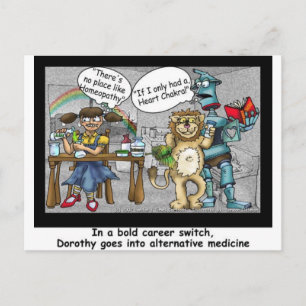 No Place Like Homaeopathy Funny Cartoon Gifts & Te Postcard