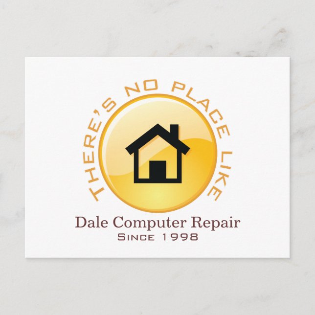 No Place Like Home Button Postcard (Front)