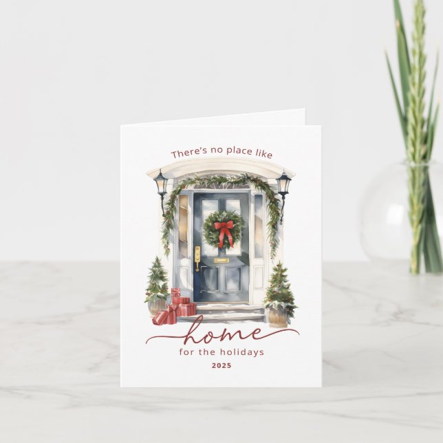 No Place Like Home Holidays Realtor Christmas Card (Front)