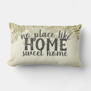 no place like home quote nature art lumbar cushion