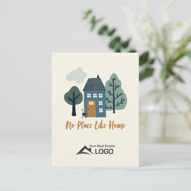 No Place Like Home Scandinavian Custom Real Estate Postcard (Standing Front)