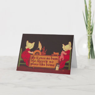 No Place Like Home Sunbonnet Babies Greeting Card