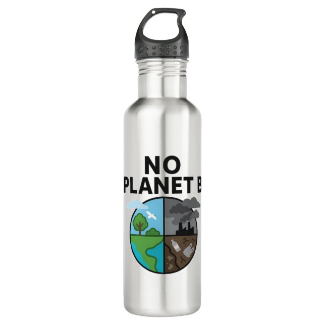 No Planet B Graphic for Eco Conscious Living 710 Ml Water Bottle (Front)