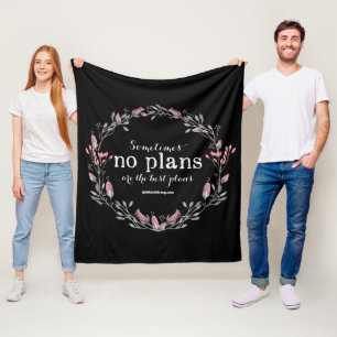 No Plans - Floral Introvert Blanket - Dark
