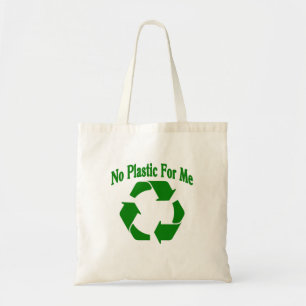 No Plastic, Recycle, Tote Bag
