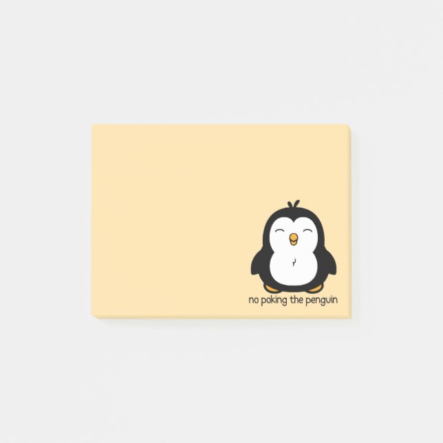 No Poking The Penguin Post-it Notes (Front)