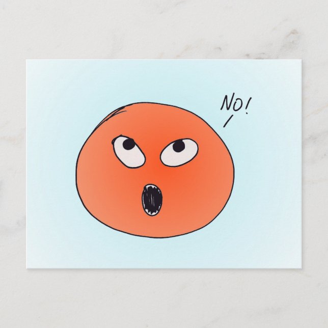 "No!" Postcard (Front)