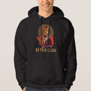 No Prob Llama Animal Cute Mafia Llama Hoodie