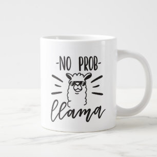 No Prob Llama Design Large Coffee Mug
