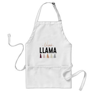 No Prob Llama   Gold Tassels Standard Apron