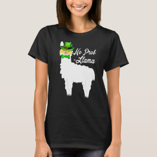 No Prob Llama Irish Leprechaun Hat St Patricks Day T-Shirt