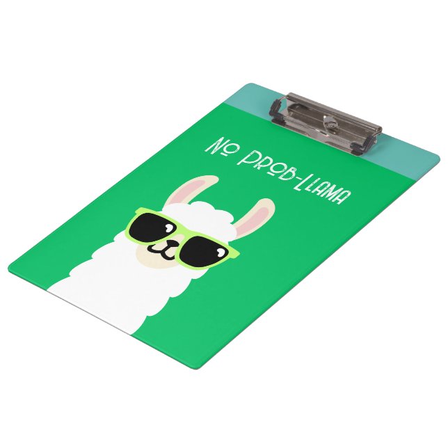 No Prob llama - Llama Pun Notebook  Clipboard (Angled)