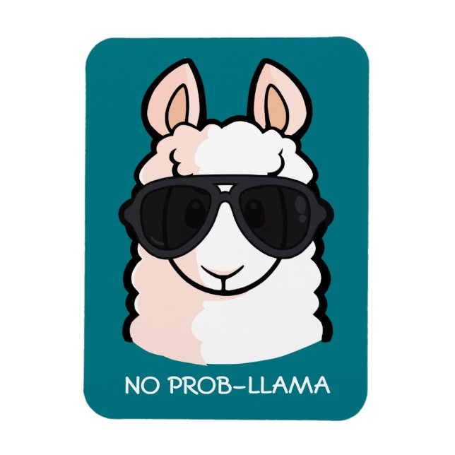 No Prob-Llama Magnet (Vertical)