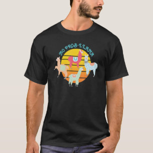 No Prob Llama Mens Women Animal Llama Retro 1 T-Shirt