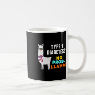 No Prob-llama T1d Type 1 Diabetes Warrior Awarenes Coffee Mug