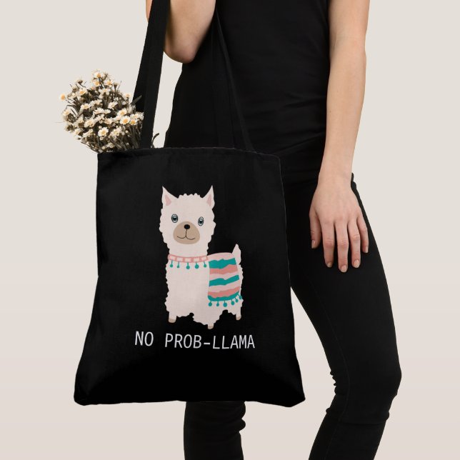 No Prob-Llama Tote Bag (Close Up)