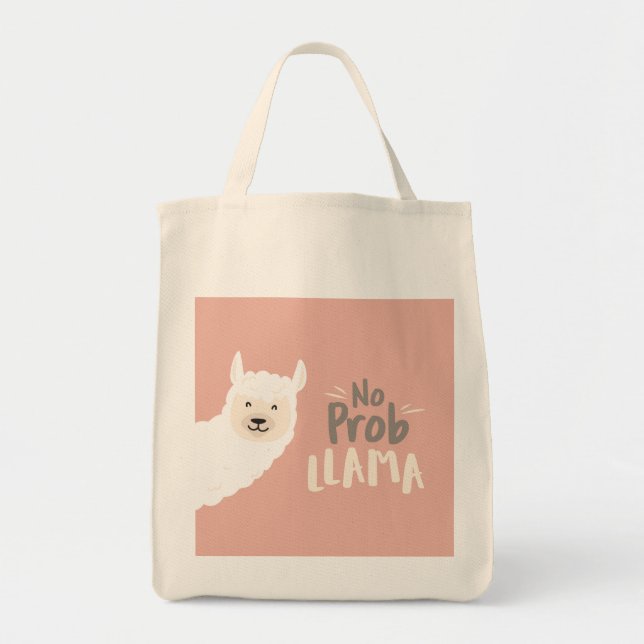 No Prob Llama Tote Bag (Front)