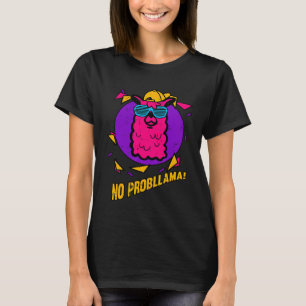 No Problem Llama Retro Party Cute Animals Hallowee T-Shirt