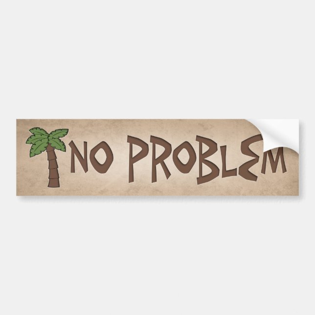 No Problem Reggae Bumper Sticker (Front)