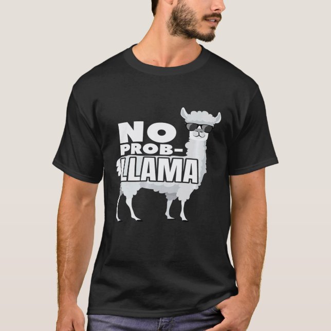 No Problems With No Probllama Llama Lovers Premium T-Shirt (Front)