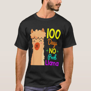 No Probllama 100 Days Of School Cute 100th Day Boy T-Shirt