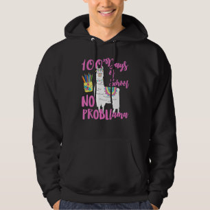 No Probllama 100 Days School LLama Teachers_1 Hoodie