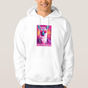 No Probllama   Funky Synthwave Hoodie