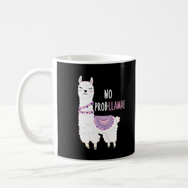 No Probllama Llama Coffee Mug (Left)