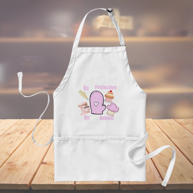 "No protection No Baking" Funny Baking  Standard Apron (Creator Uploaded)