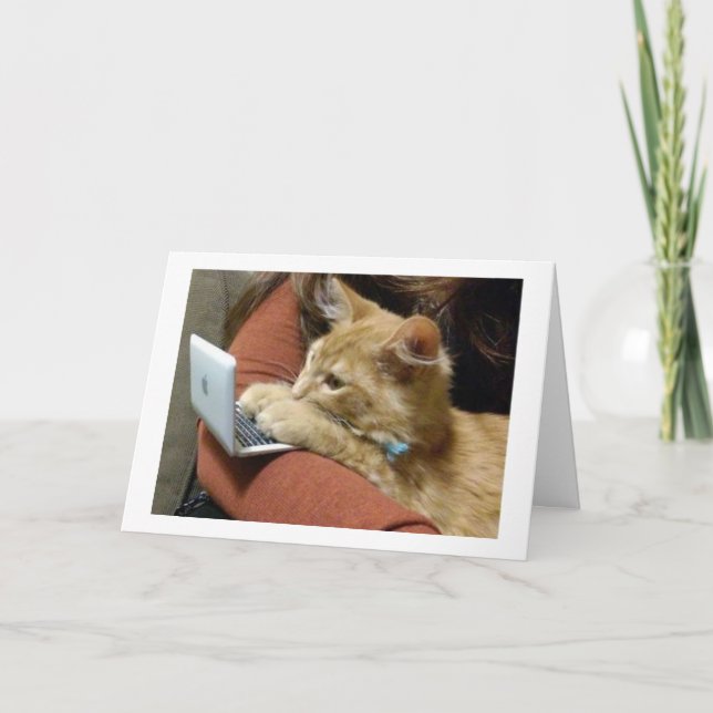 NO PURRING, WISHING YOU A MERRY CHRISTMAS CARD (Front)