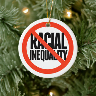 No Racial Inequality Ceramic Tree Decoration