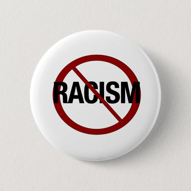 No Racism 6 Cm Round Badge (Front)