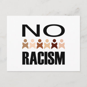 NO RACISM POSTCARD