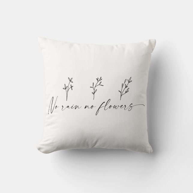 No Rain No Flowers Cushion (Front)