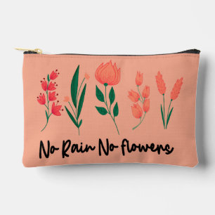 No Rain No Flowers Wildflower Floral Plant Nature Accessory Pouch