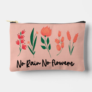 No Rain No Flowers Wildflower Floral Plant Nature Accessory Pouch