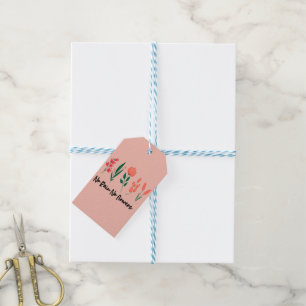 No Rain No Flowers Wildflower Floral Plant Nature Gift Tags