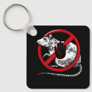 No Rat Sign Stop Snitching Pest Control Cool Novel Key Ring