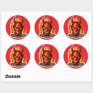No registration required classic round sticker