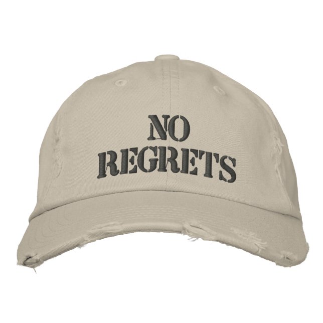 No Regrets Embroidered Hat (Front)