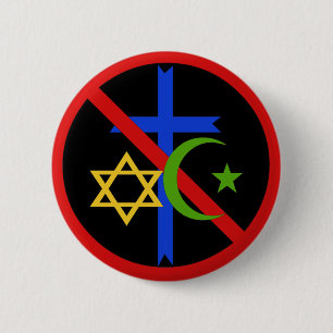 No Religion 6 Cm Round Badge