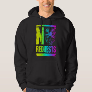 No Requests Dj Turntable Vinyl Record Gothic Skull Hoodie