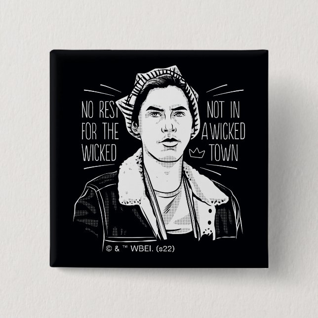 No Rest For The Wicked 15 Cm Square Badge (Front)