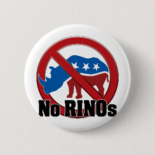 No RINOs 6 Cm Round Badge