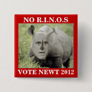 NO RINOS NEWT 2012 15 CM SQUARE BADGE